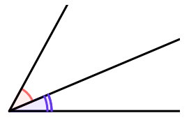 Illustration de deux angles adjacents, partageant un sommet et un côté commun.